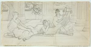 ホーマーの読書のための最初のコンセプトc.1884-85 作： Lawrence Alma Tadema
